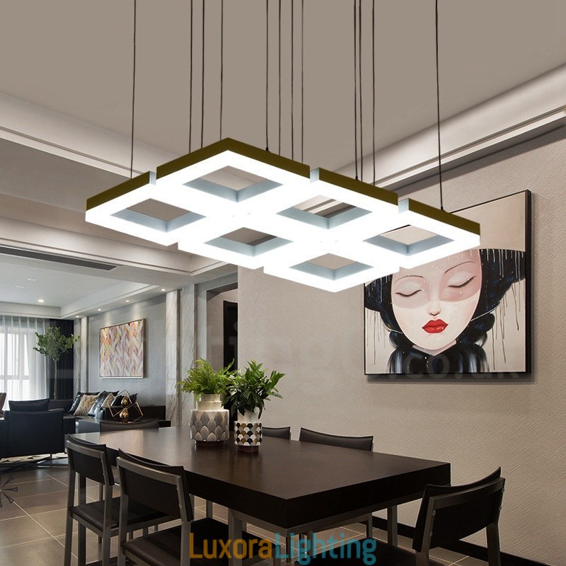 Designer Touch Decorative Modern Contemporary 6 Light Aluminum Alloy Pendant Light with Acrylic Shade