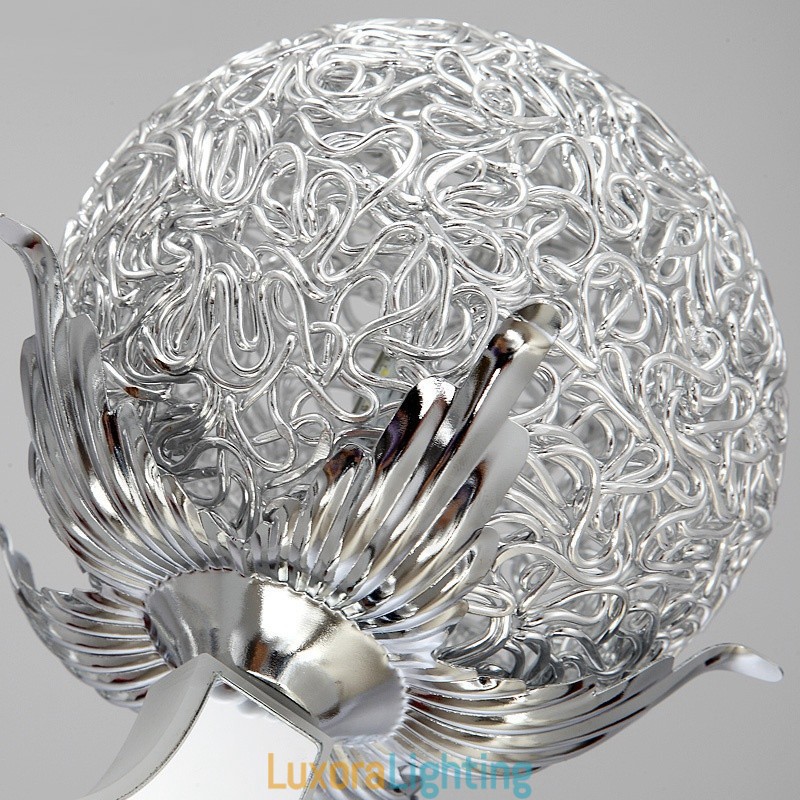 Designer Touch Decorative Dimmable Modern Contemporary 6 Light Steel Chandelier with Aluminum Alloy Shade