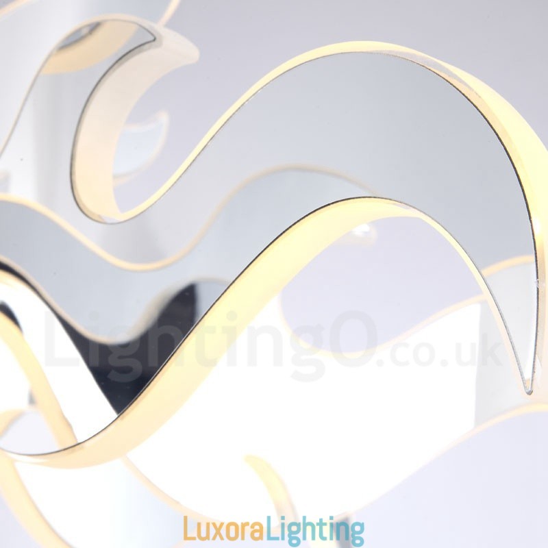 Designer Touch Decorative Dimmable Modern Contemporary 12 Light Steel Chandelier with Acrylic Shade