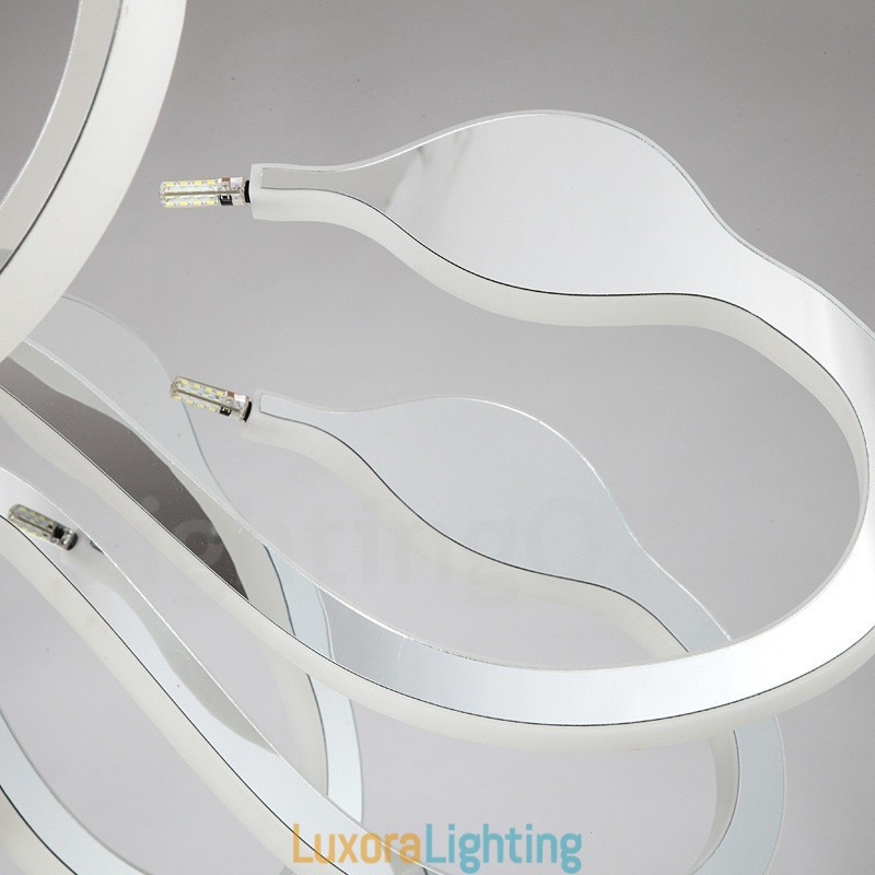 Designer Touch Decorative Dimmable Modern Contemporary 12 Light Steel Chandelier with Acrylic Shade