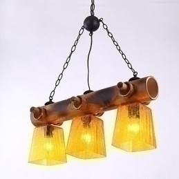 Designer Touch Decorative European Mediterranean American Country Bamboo Chandelier