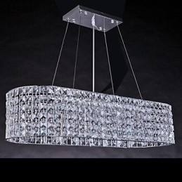 Designer Touch Decorative Modern Contemporary Chrome Crystal Chandelier