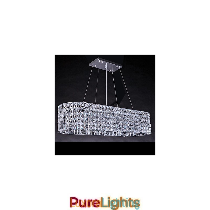 Designer Touch Decorative Modern Contemporary Chrome Crystal Chandelier