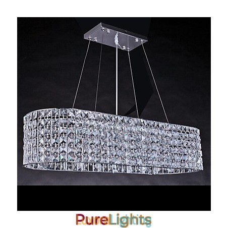 Designer Touch Decorative Modern Contemporary Chrome Crystal Chandelier