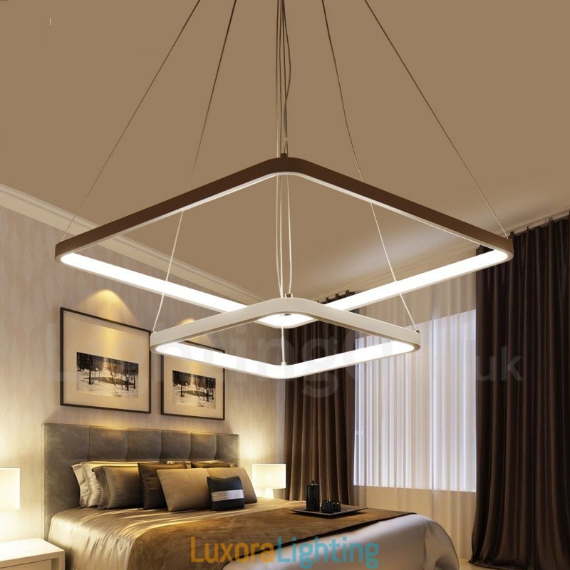 Designer Touch Decorative Modern Contemporary 2 Light Aluminum Alloy Pendant Light with Acrylic Shade