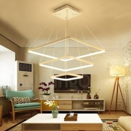 Designer Touch Decorative Modern Contemporary 3 Light Aluminum Alloy Pendant Light with Acrylic Shade
