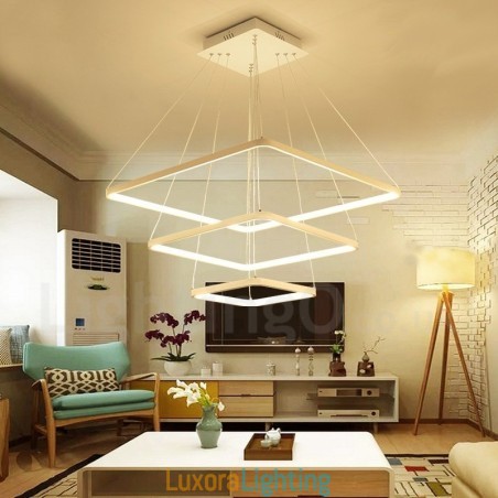 Designer Touch Decorative Modern Contemporary 3 Light Aluminum Alloy Pendant Light with Acrylic Shade