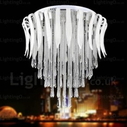 Designer Touch Decorative 12 Light Modern Contemporary Ceiling Lights with Crystal Shade