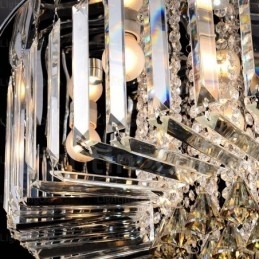 Designer Touch Decorative 6 Light Modern Contemporary Ceiling Lights with Crystal Shade