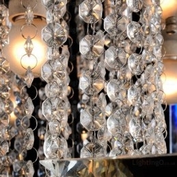 Designer Touch Decorative 6 Light Modern Contemporary Ceiling Lights with Crystal Shade