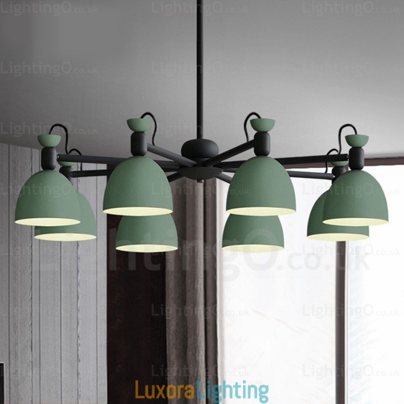 Designer Touch Decorative 8 Light Nordic Chandelier with Aluminium Alloy Shade