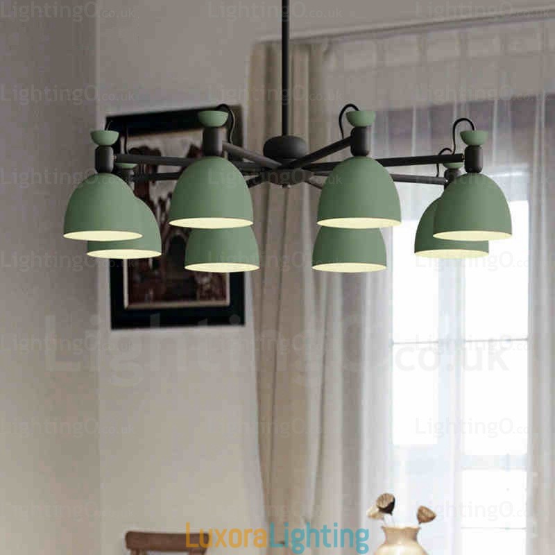 Designer Touch Decorative 8 Light Nordic Chandelier with Aluminium Alloy Shade