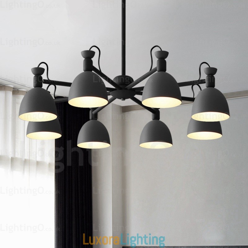 Designer Touch Decorative 8 Light Nordic Chandelier with Aluminium Alloy Shade