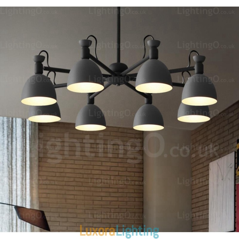 Designer Touch Decorative 8 Light Nordic Chandelier with Aluminium Alloy Shade