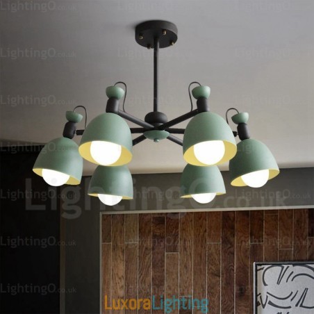 Designer Touch Decorative 6 Light Nordic Chandelier with Aluminium Alloy Shade