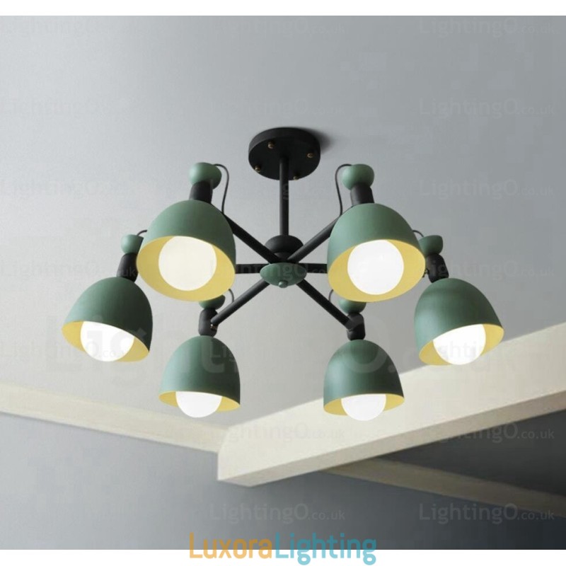 Designer Touch Decorative 6 Light Nordic Chandelier with Aluminium Alloy Shade
