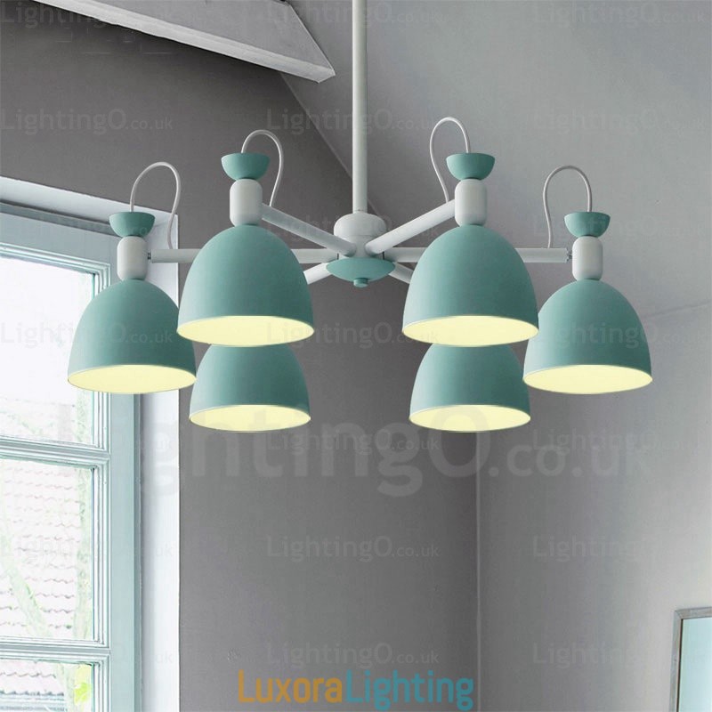 Designer Touch Decorative 6 Light Nordic Chandelier with Aluminium Alloy Shade