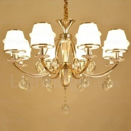 Designer Touch Decorative 6 Light Nordic Chandelier with Glass Shade