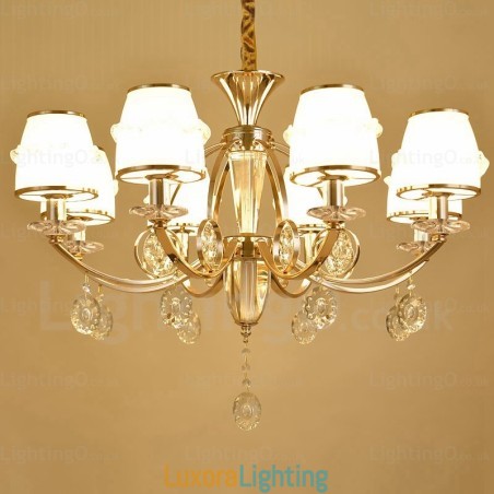Designer Touch Decorative 6 Light Nordic Chandelier with Glass Shade
