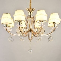 Designer Touch Decorative 6 Light Nordic Chandelier with Glass Shade