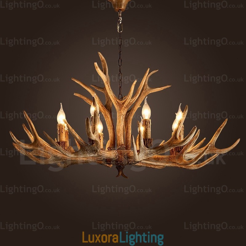Designer Touch Decorative 8 Light Country Rustic Nordic Modern Contemporary Chandelier