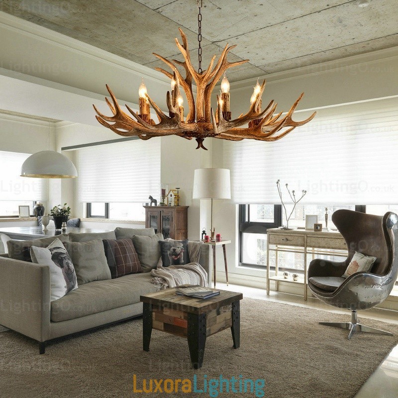 Designer Touch Decorative 8 Light Country Rustic Nordic Modern Contemporary Chandelier