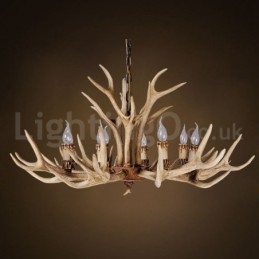 Designer Touch Decorative 8 Light Country Rustic Nordic Modern Contemporary Chandelier