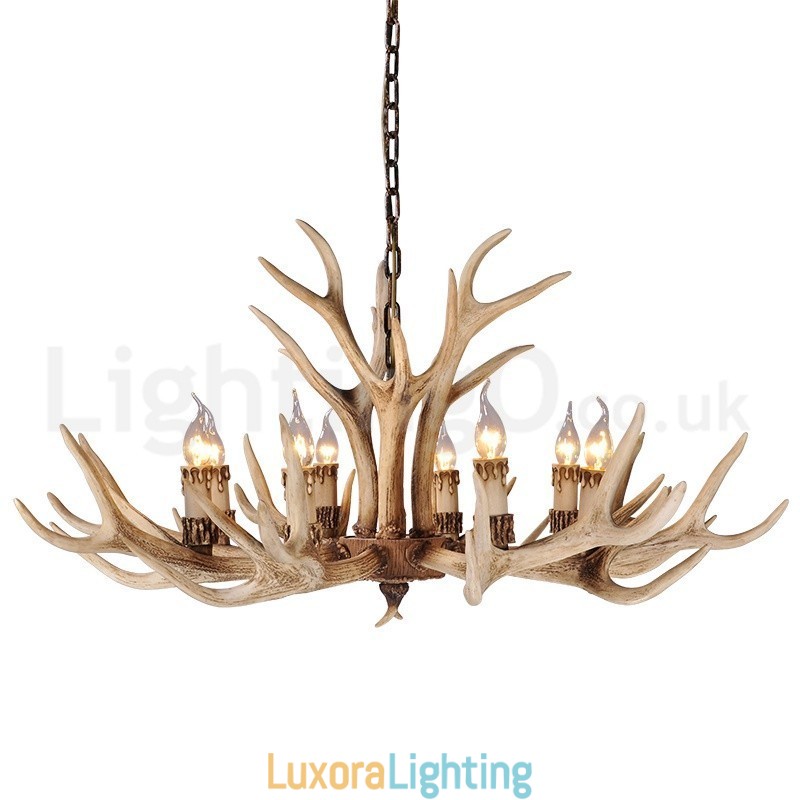 Designer Touch Decorative 8 Light Country Rustic Nordic Modern Contemporary Chandelier