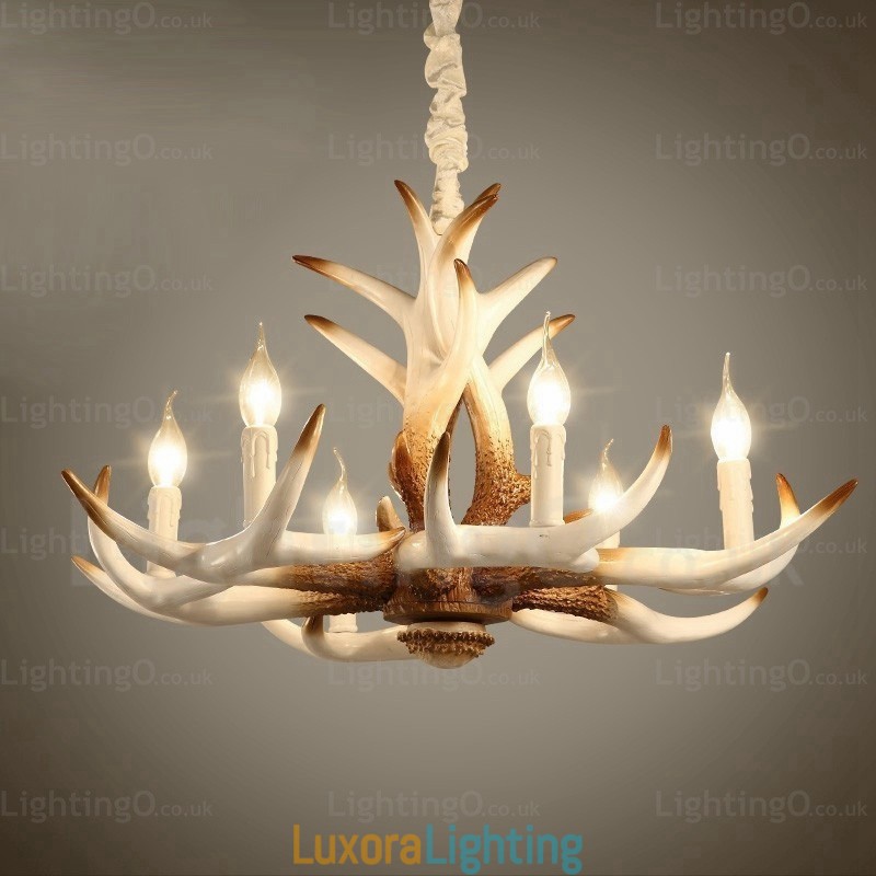 Designer Touch Decorative 6 Light Vintage Retro Chandelier