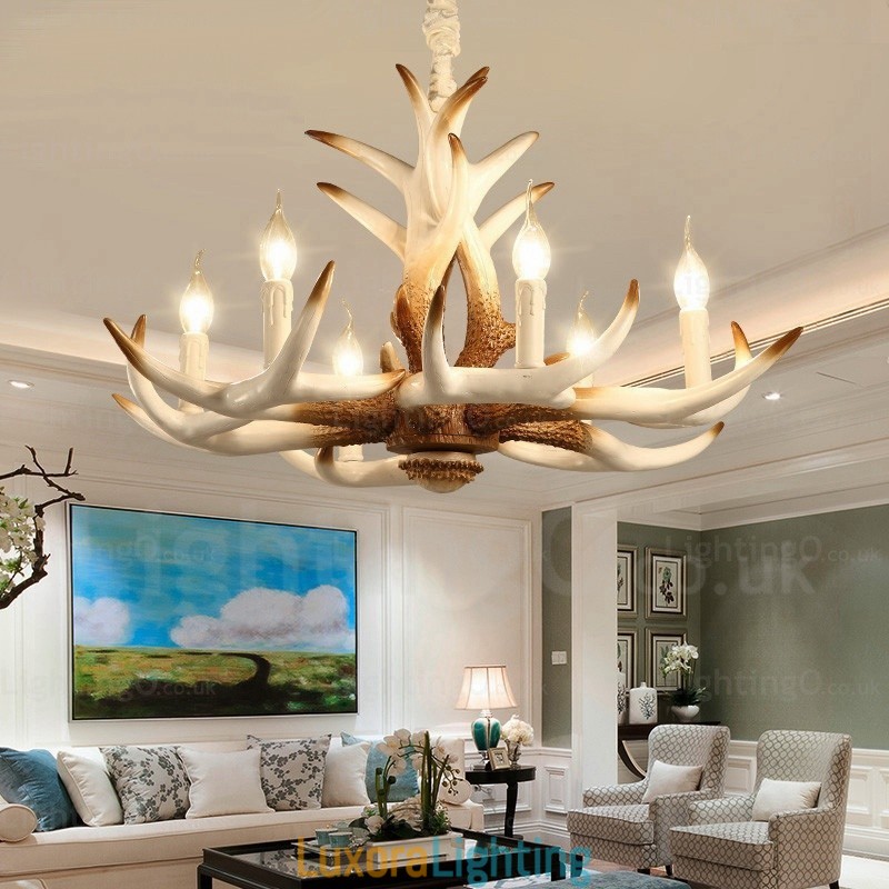 Designer Touch Decorative 6 Light Vintage Retro Chandelier