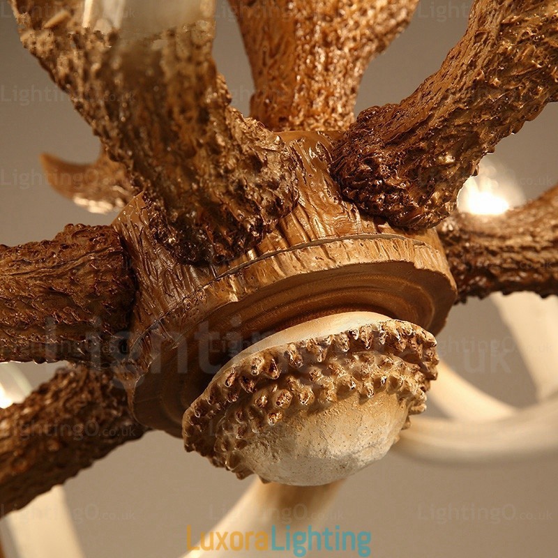 Designer Touch Decorative 6 Light Vintage Retro Chandelier