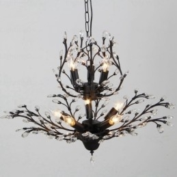 Designer Touch Decorative 8 Light Country Rustic Chandelier