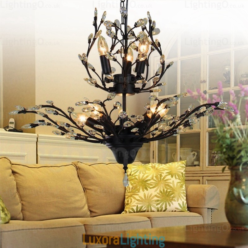 Designer Touch Decorative 8 Light Country Rustic Chandelier