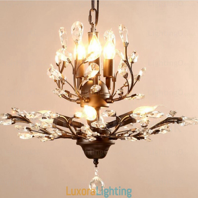 Designer Touch Decorative 8 Light Country Rustic Chandelier