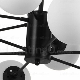 Designer Touch Decorative 8 Light Modern Contemporary Chandelier with Glass Shade