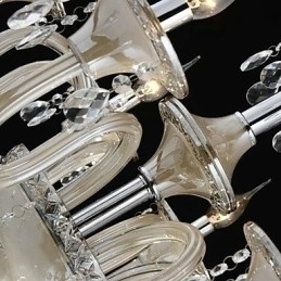 Designer Touch Decorative 8 Light The style of palace Glass Chandelier With Candle Bulb