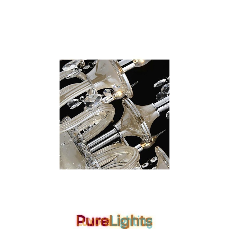 Designer Touch Decorative 8 Light The style of palace Glass Chandelier With Candle Bulb