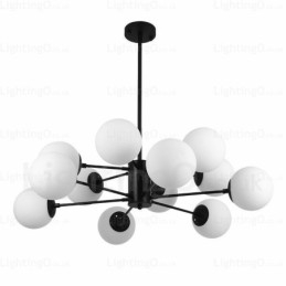 Designer Touch Decorative 12 Light Nordic Chandelier with Glass Shade