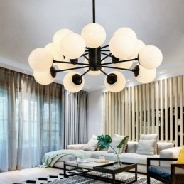 Designer Touch Decorative 16 Light Nordic Chandelier with Glass Shade