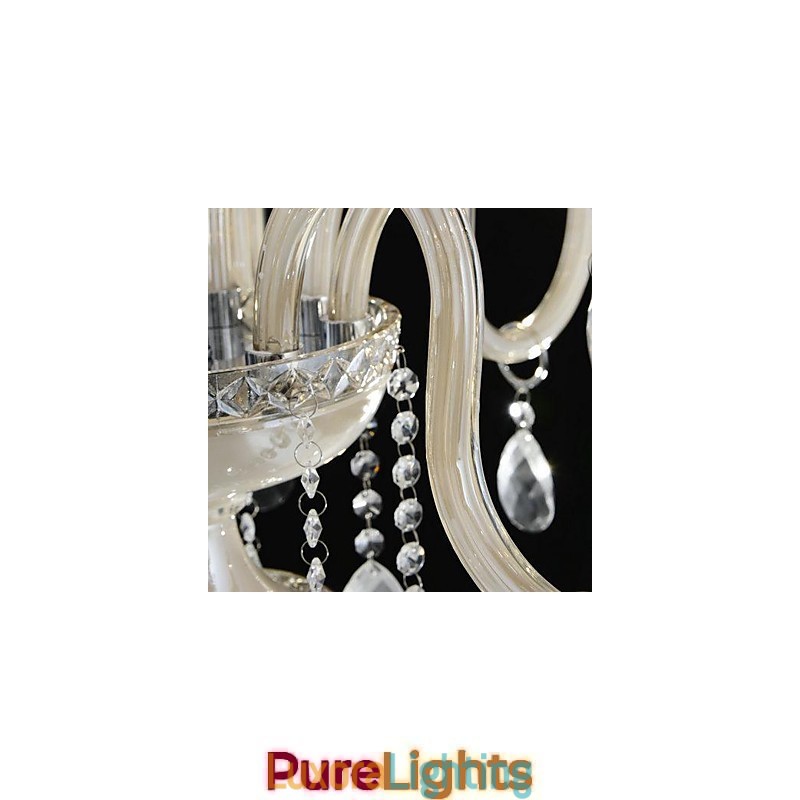 Designer Touch Decorative 8 Light The style of palace Glass Chandelier With Candle Bulb