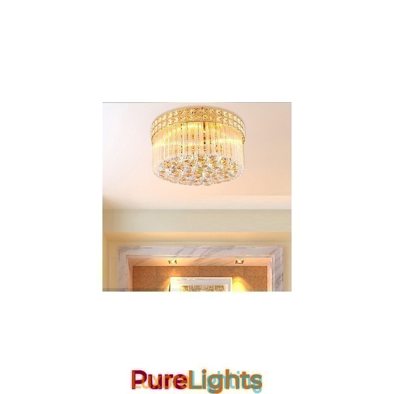 Designer Touch Decorative Modern Luxury Chandelier Crystal Absorb Dome Light Diameter 35CM Contains 3 Bulbs