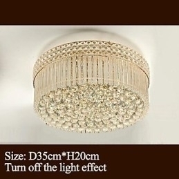 Designer Touch Decorative Modern Luxury Chandelier Crystal Absorb Dome Light Diameter 35CM Contains 3 Bulbs