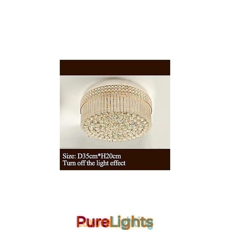 Designer Touch Decorative Modern Luxury Chandelier Crystal Absorb Dome Light Diameter 35CM Contains 3 Bulbs