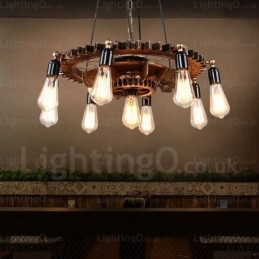 Designer Touch Decorative 9 Light Vintage Retro Pendant Light