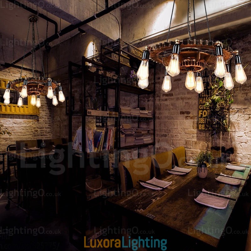 Designer Touch Decorative 9 Light Vintage Retro Pendant Light