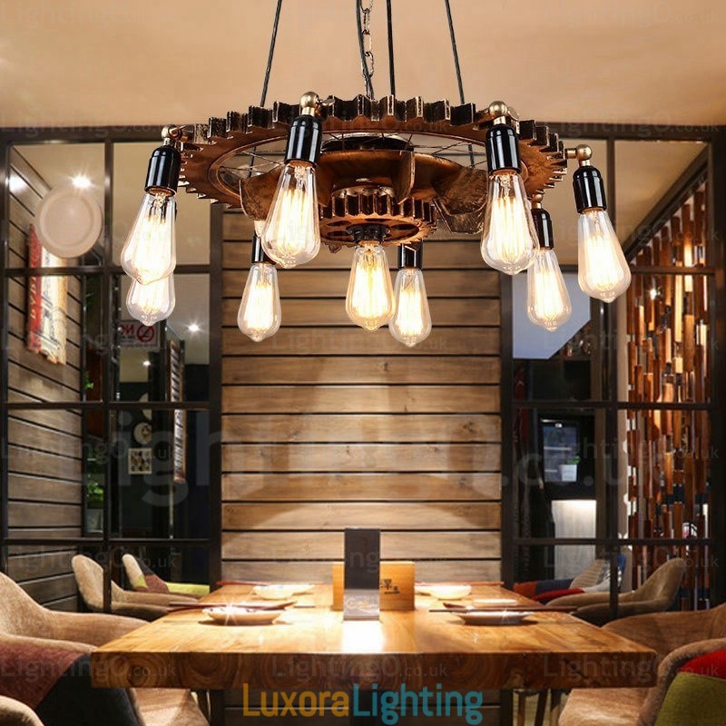 Designer Touch Decorative 9 Light Vintage Retro Pendant Light