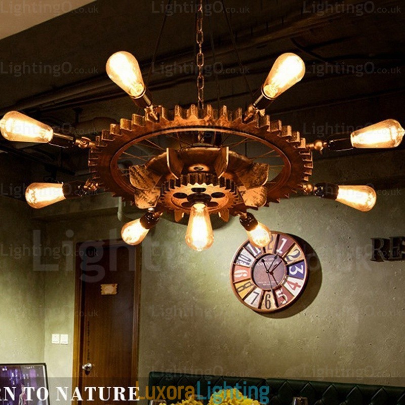 Designer Touch Decorative 9 Light Vintage Retro Pendant Light
