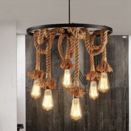 Designer Touch Decorative 6 Light Vintage Retro Pendant Light
