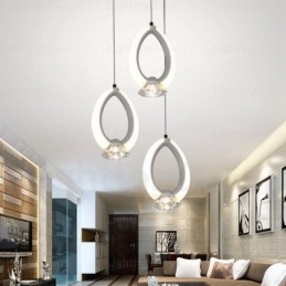 Designer Touch Decorative 1 Light Modern Contemporary Pendant Light with Crystal Shade