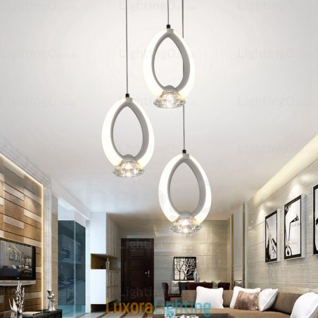 Designer Touch Decorative 1 Light Modern Contemporary Pendant Light with Crystal Shade